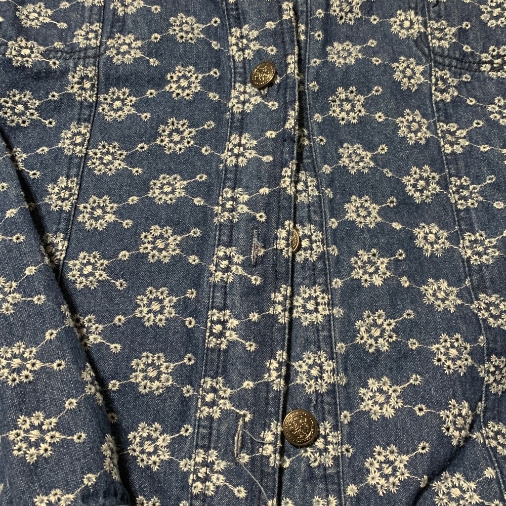 Denim&Co ~ Blue and White Patterned Jacket (XL) - Picture 4 of 14